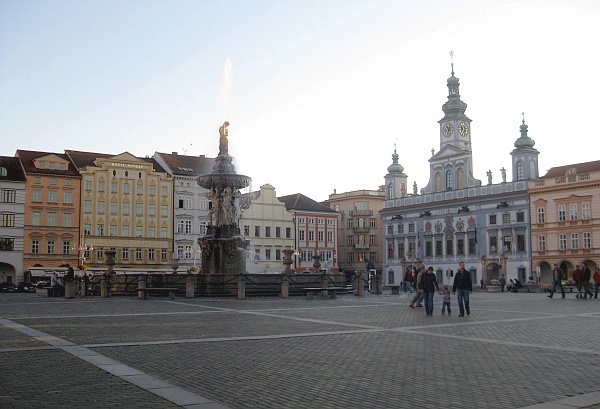 Rathaus am Marktplatz České Budějovice (Budweis)