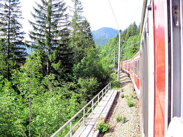 Fahrt auf der Mittenwaldbahn