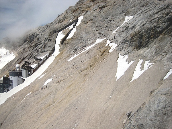 In der Gletscherbahn-Seilbahn zur Zugspitze