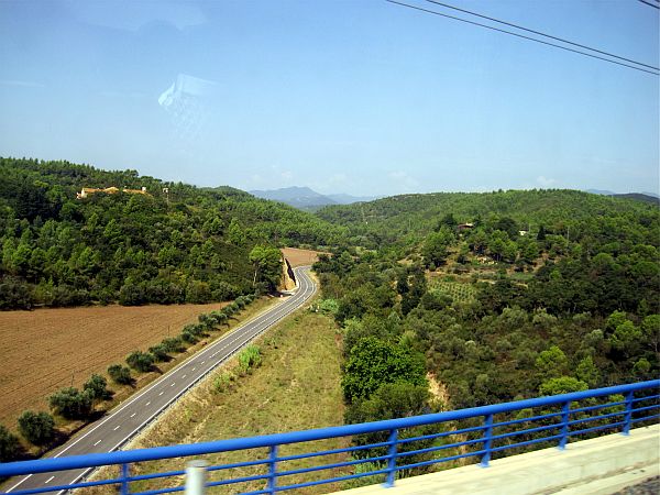 Fahrt zwischen Figueres und Perpignan