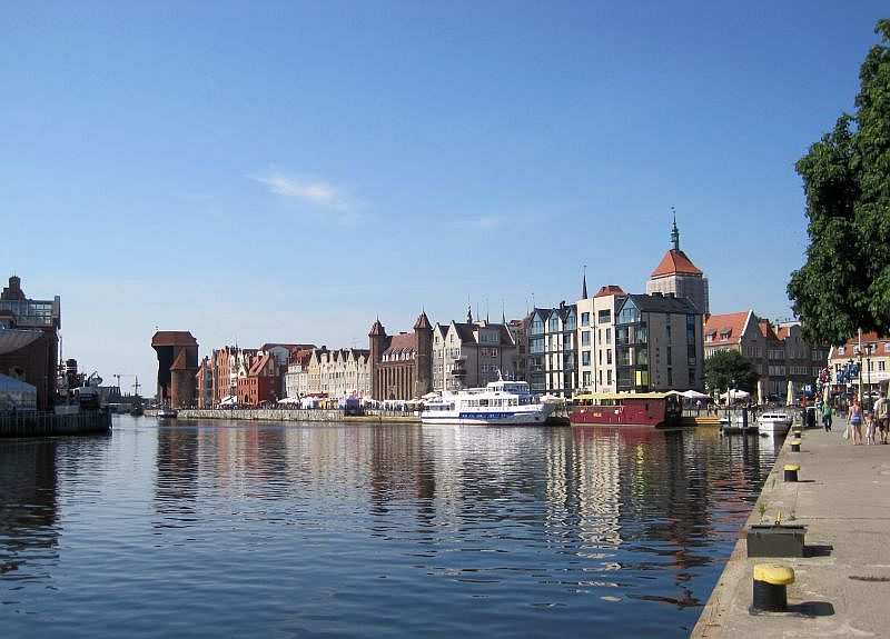 Motława-Ufer in Danzig (Gdańsk)
