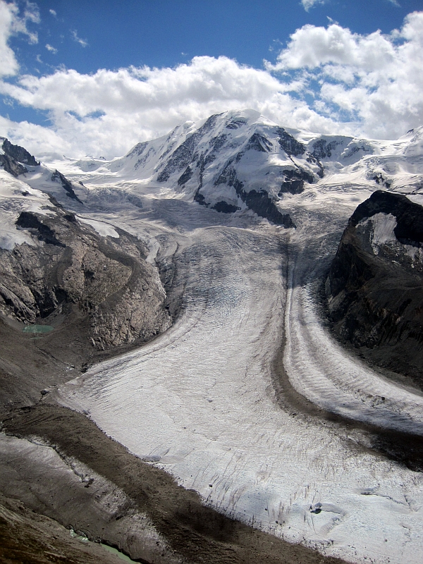Blick vom Gornergrat auf die Gletscherlandschaft