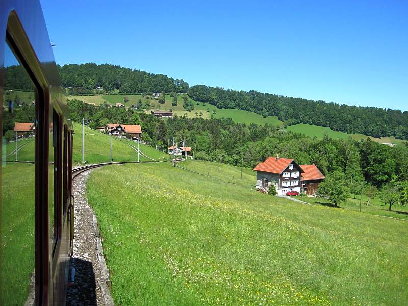 Bergfahrt mit der Rorschach-Heiden-Bergbahn (RHB)