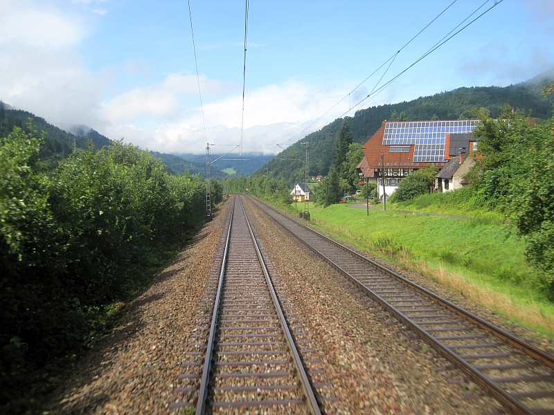 Fahrt mit dem IC 'Bodensee' auf der Schwarzwaldbahn