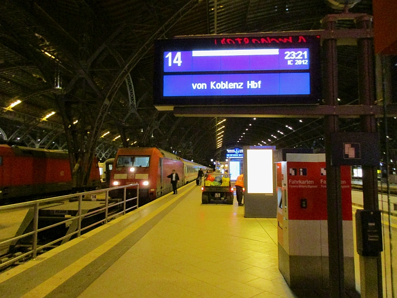 IC 2012 'Allgäu' nach der Ankunft in Leipzig