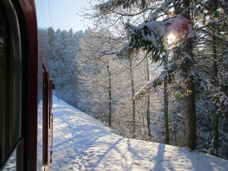 Winter an der Rorschach-Heiden-Bergbahn