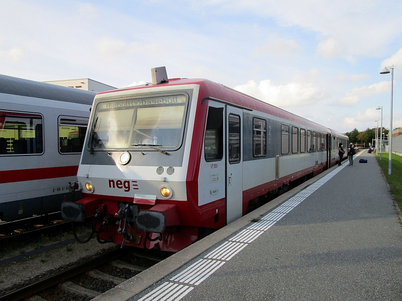 Triebzug der Baureihe 628 der neg in Niebüll