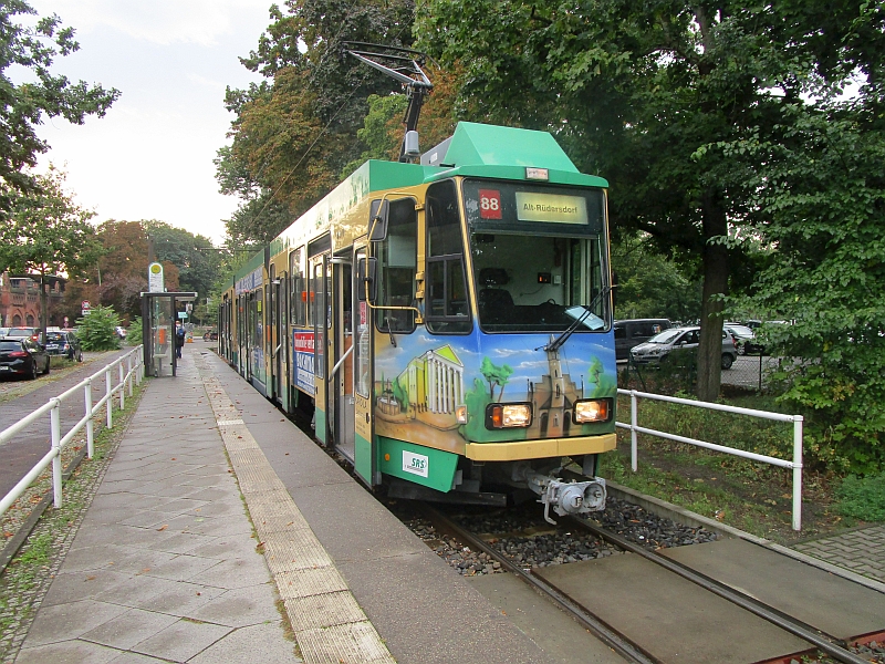 Fahrzeug der Schöneicher-Rüdersdorfer Straßenbahn in Friedrichshagen