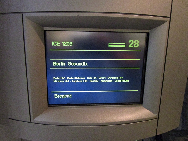 Zuglauf des ICE 1209 Berlin-Bregenz