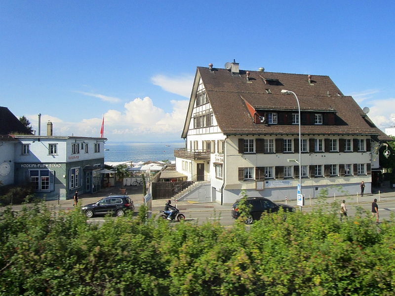 Blick auf den Bodensee im schweizerischen Staad